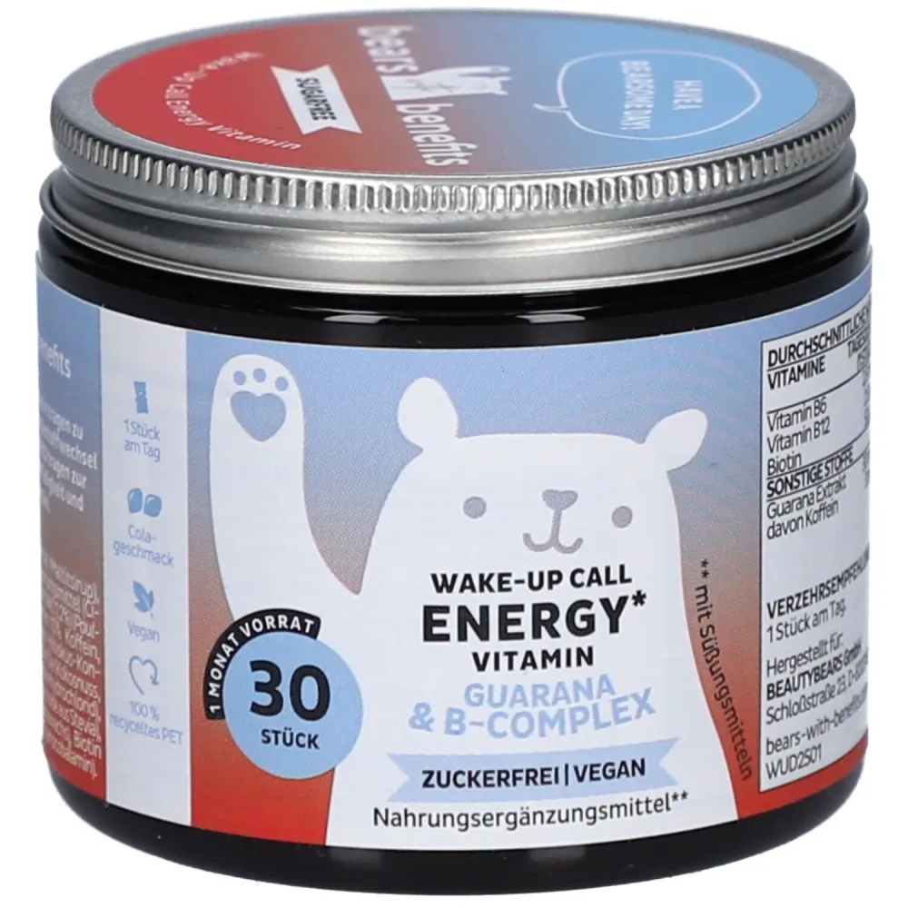 Bears With Benefits® Wake up Call Energie & Konzentration ? 30 vegane Gummies