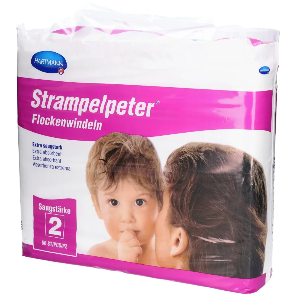 Strampelpeter Flockenwindeln Saugstärke 2 (56 Stk)