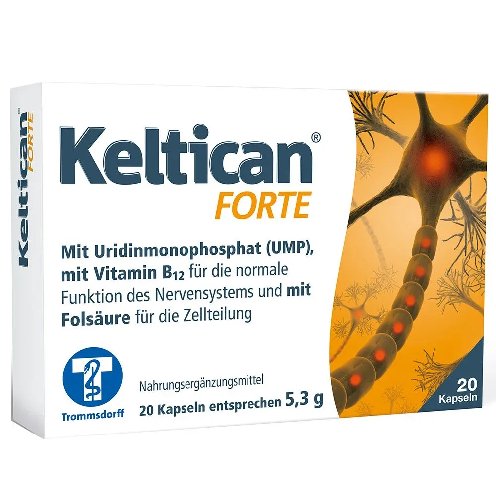 Keltican® forte Kapseln mit Uridinmonophosphat (Ump), Vitamin B12 und Folsäure zur Unterstützung der Nervenregeneration