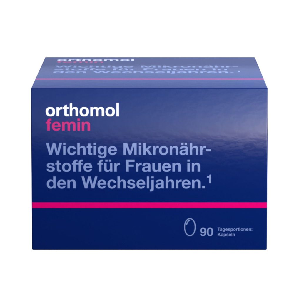 Orthomol Femin - Mikronährstoffe für Frauen in den Wechseljahren - mit Biotin, Selen, Zink, Nachtkerzenöl, Coenzym Q10 - Kapseln