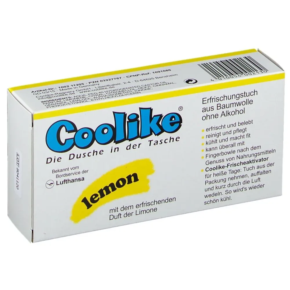 Coolike® Feucht Tücher lemon Baumwolle