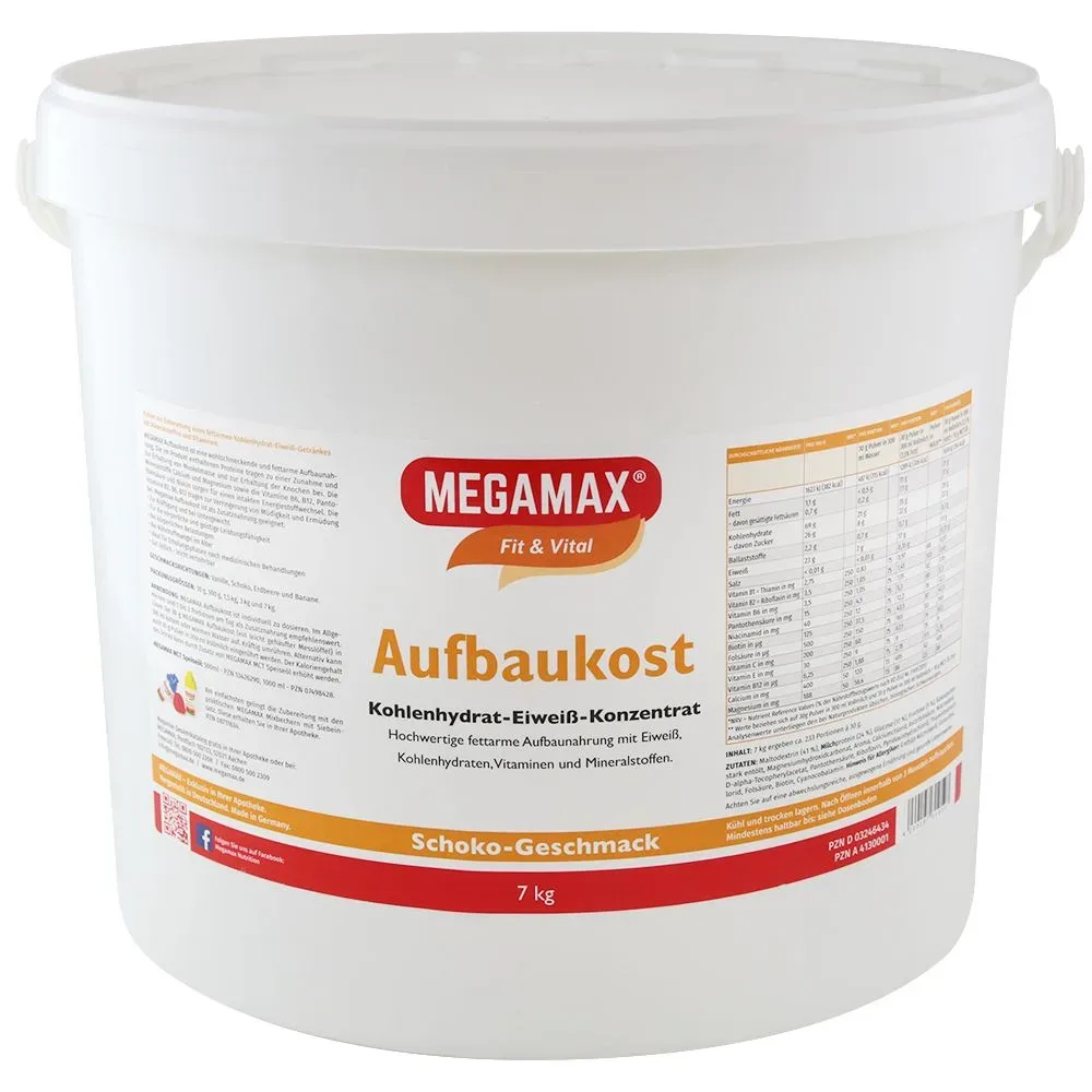 Megamax® Fit & Vital Aufbaukost Kohlenhydrat-Eiweiß-Konzentrat Schoko-Geschmack