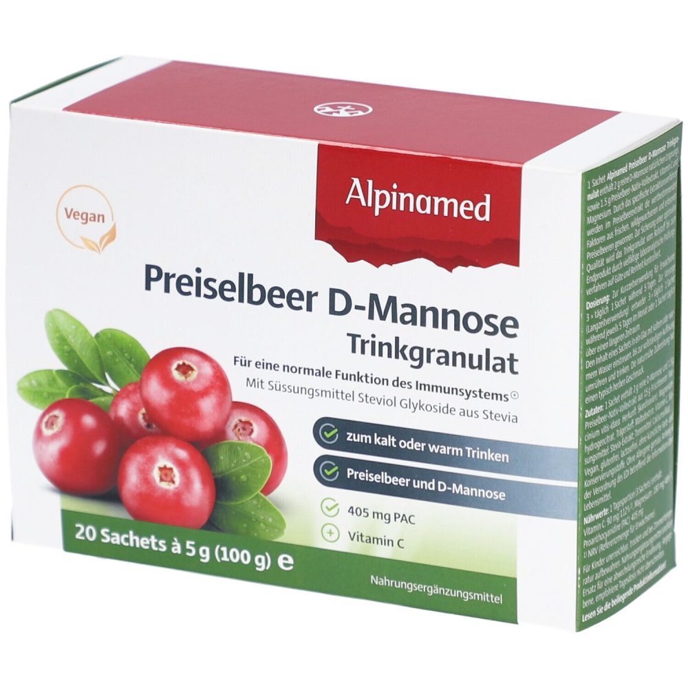 Alpinamed Preiselbeer D-Mannose Trinkgranulat (20x5g)
