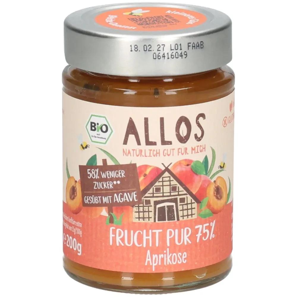 Allos Bio Frucht Pur 75 % Aprikose