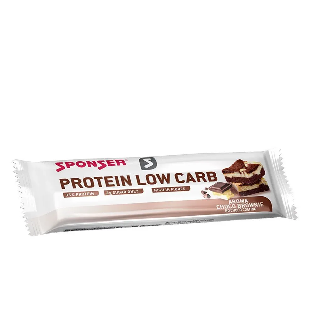 Sponser Protein Low Carb Choco Brownie 25 x 50 g Sportriegel Weiss, Herren, Größe: 0