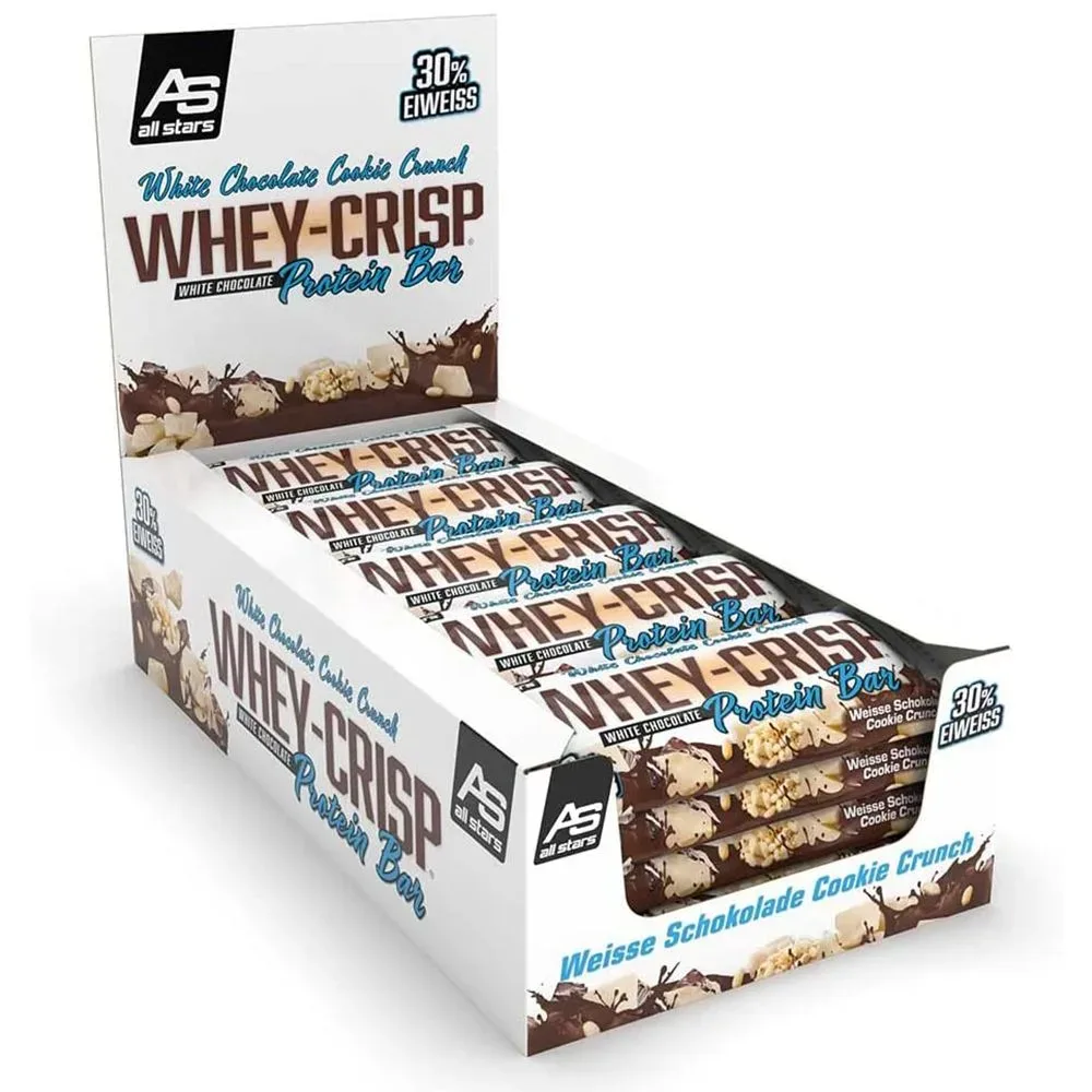 All Stars Whey-Crisp Protein Bar White Chocolate (25x50g)