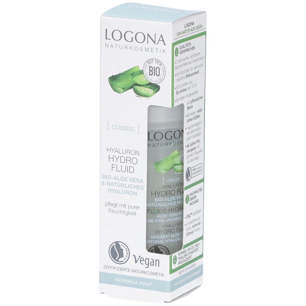 Logona Classic Hyaluron Hydro Fluid Bio-Aloe Vera & Hyaluronsäure Gesichtsfluid 30 ml