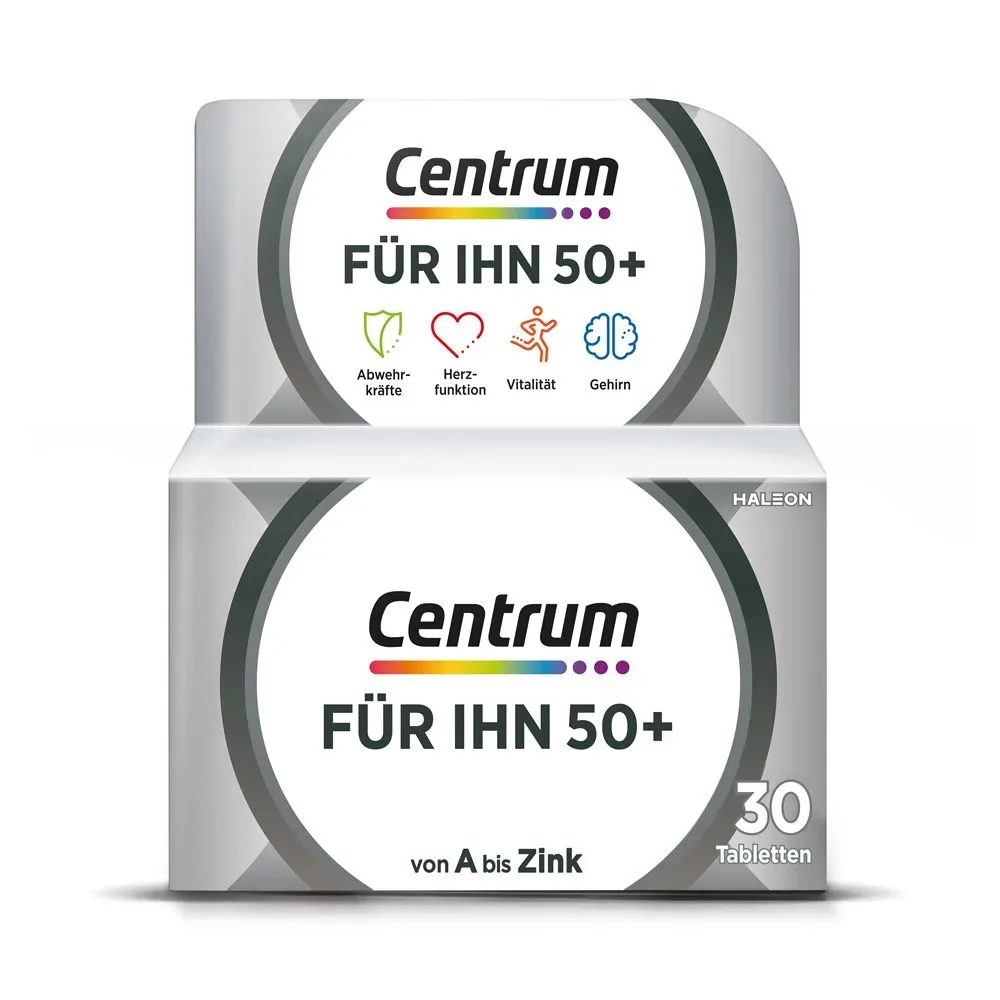 Centrum Für Ihn 50+ Multivitamin ? Hochwertiges Nahrungsergänzungsmittel mit Mikronährstoffen ? Speziell für Männer ab 50 ? Vitamine, Mineralstoffe, Spurenelemente