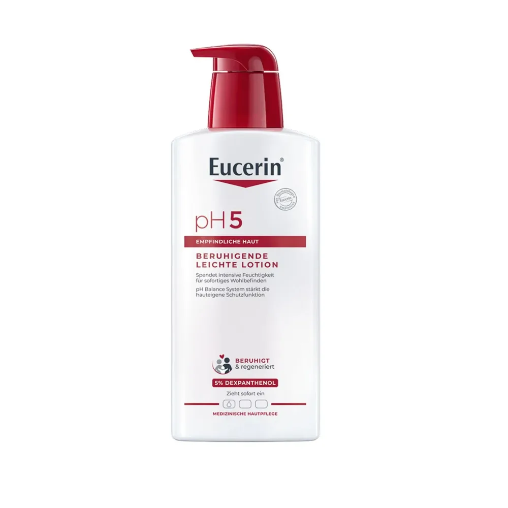 Eucerin pH5 Leichte Textur Lotion ? pflegt empfindliche, normale bis trockene Haut & macht die Haut widerstandsfähiger