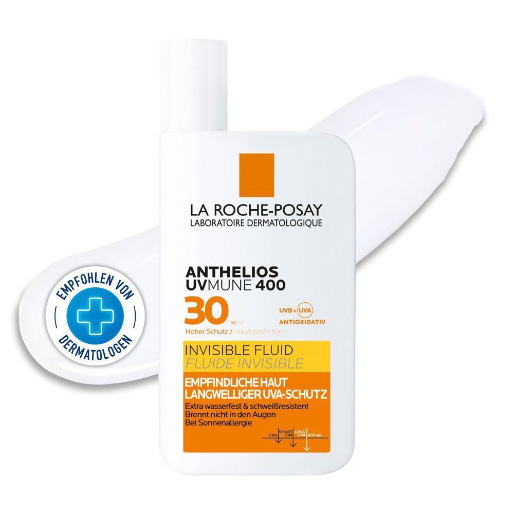 La Roche Posay - ANTHELIOS Transparentes Fluid LSF 30, Anthelios Fluide visage SPF30, 50 ml