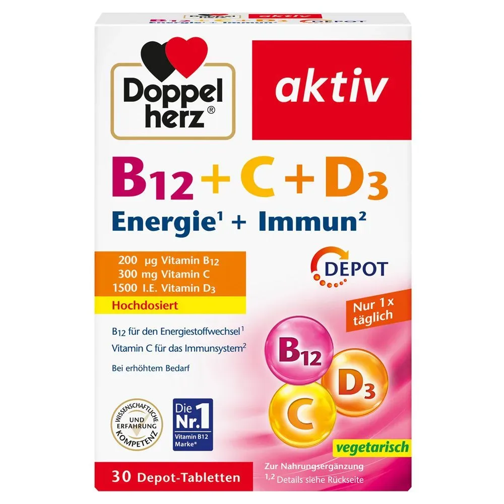 Doppelherz® B12+C+D3 Depot aktiv