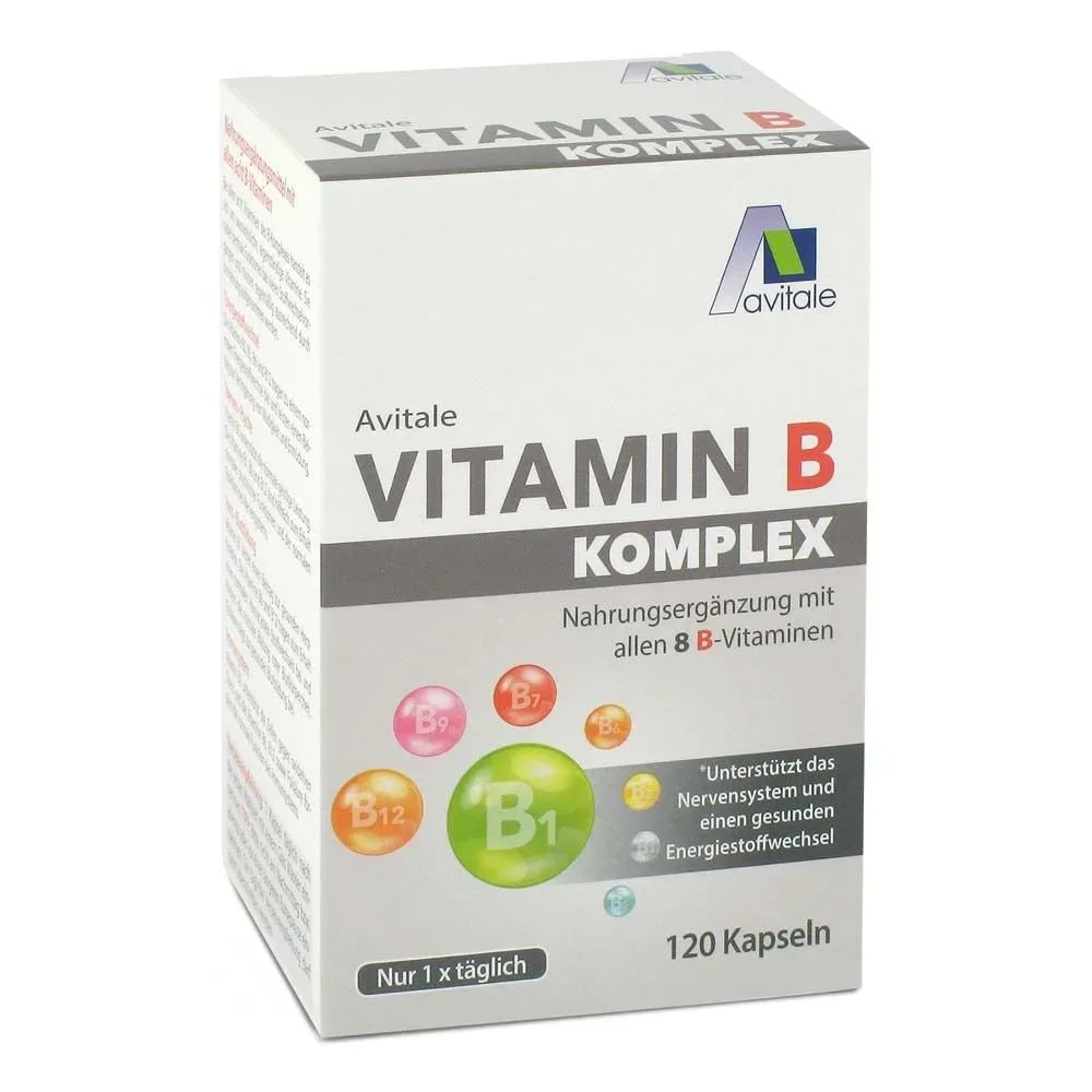 Avitale Vitamin B Komplex - 1 Kapsel zur Versorgung mit allen 8 B-Vitaminen