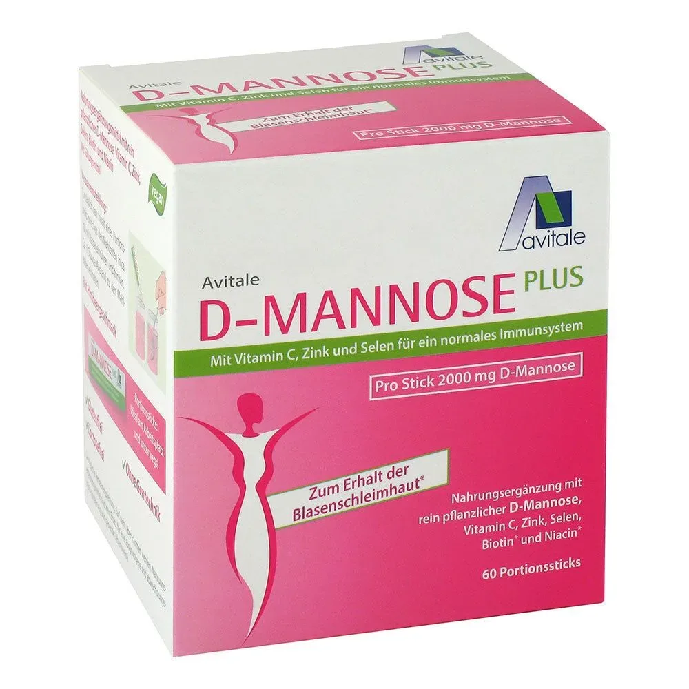 Avitale D-Mannose Plus 2000 mg Stick+Niacin zur Erhaltung normaler Schleimhäute