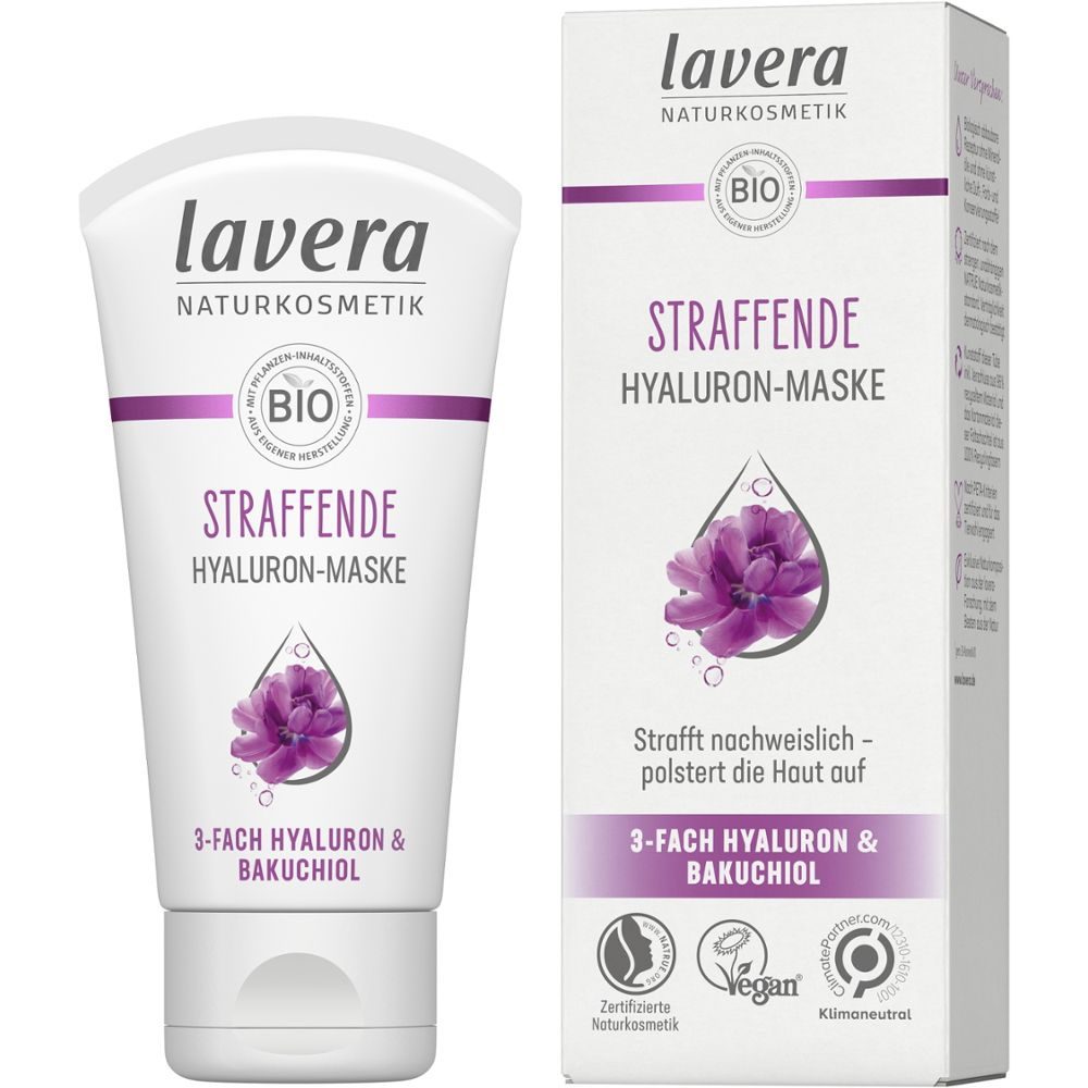 lavera Straffende 3-Fach Hyaluron und Bakuchiol Gesichtsmaske 50 ml