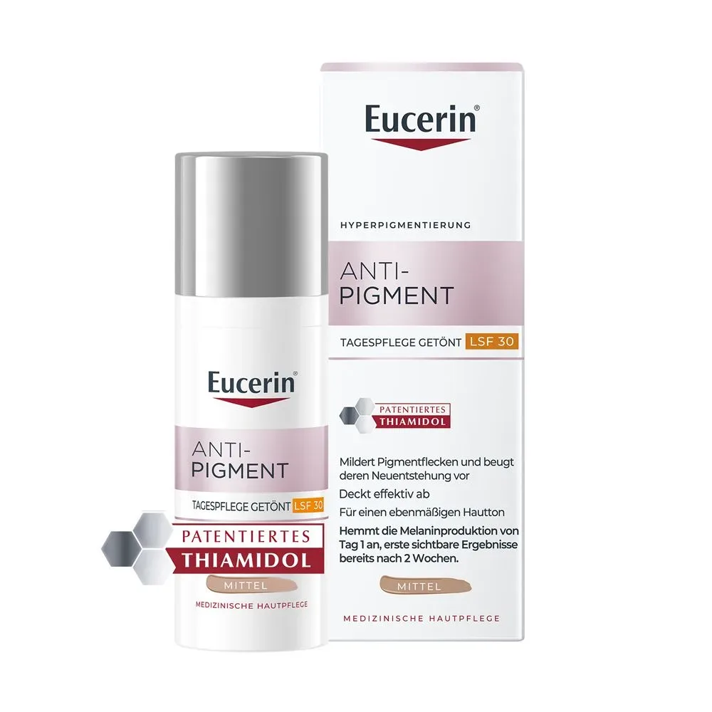 Eucerin - Tagespflege LSF 30 getönt, Anti-Pigment, 50 ml, Medium