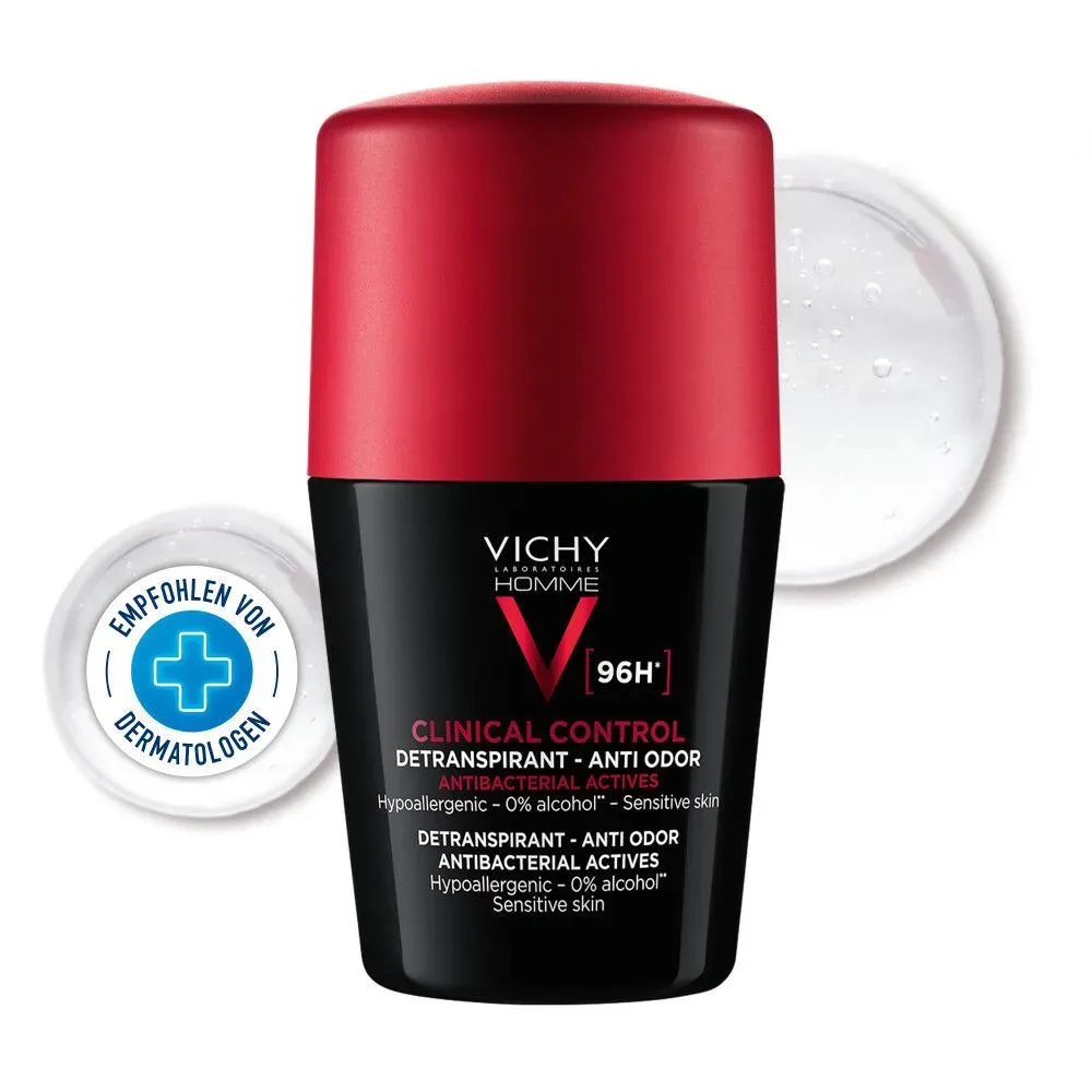 VICHY - Homme Clinical Control 96h Antitranspirant Roll On, 50 ml