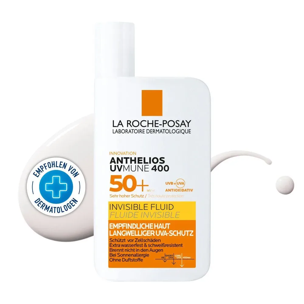 La Roche Posay - Anthelios Transparent Fluide UV Mune 50+, Fluide invisible uv mune 50+, 50 ml