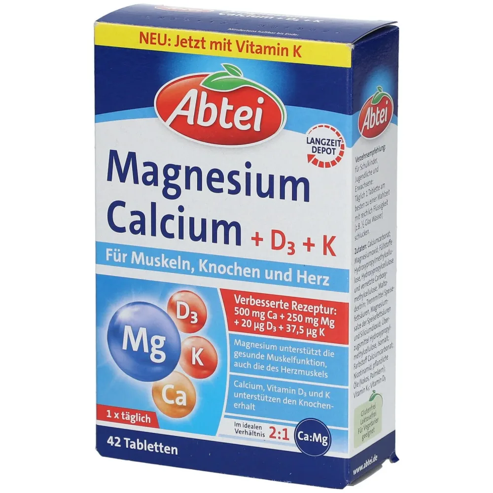 Abtei - Magnesium Calcium D3 K, 40 Stück