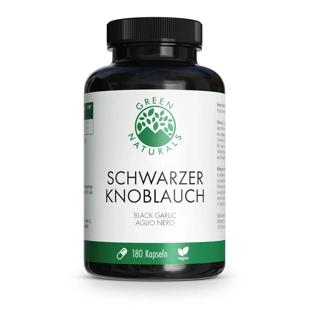 Green Naturals Schwarzer Knoblauch 600 mg hochdosiert vegan