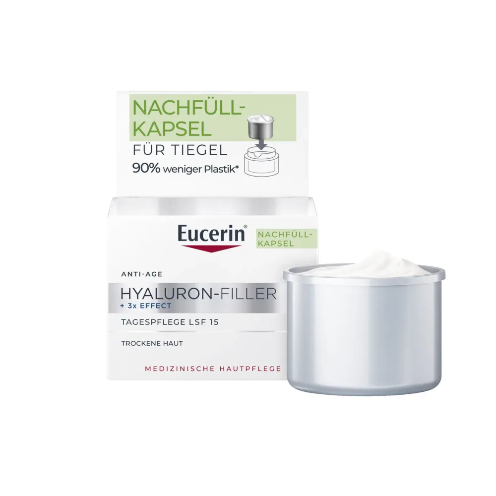 Eucerin - Hyaluron-Filler Tag trockene Haut LSF 15 Nachfüllkapsel, 50 ml