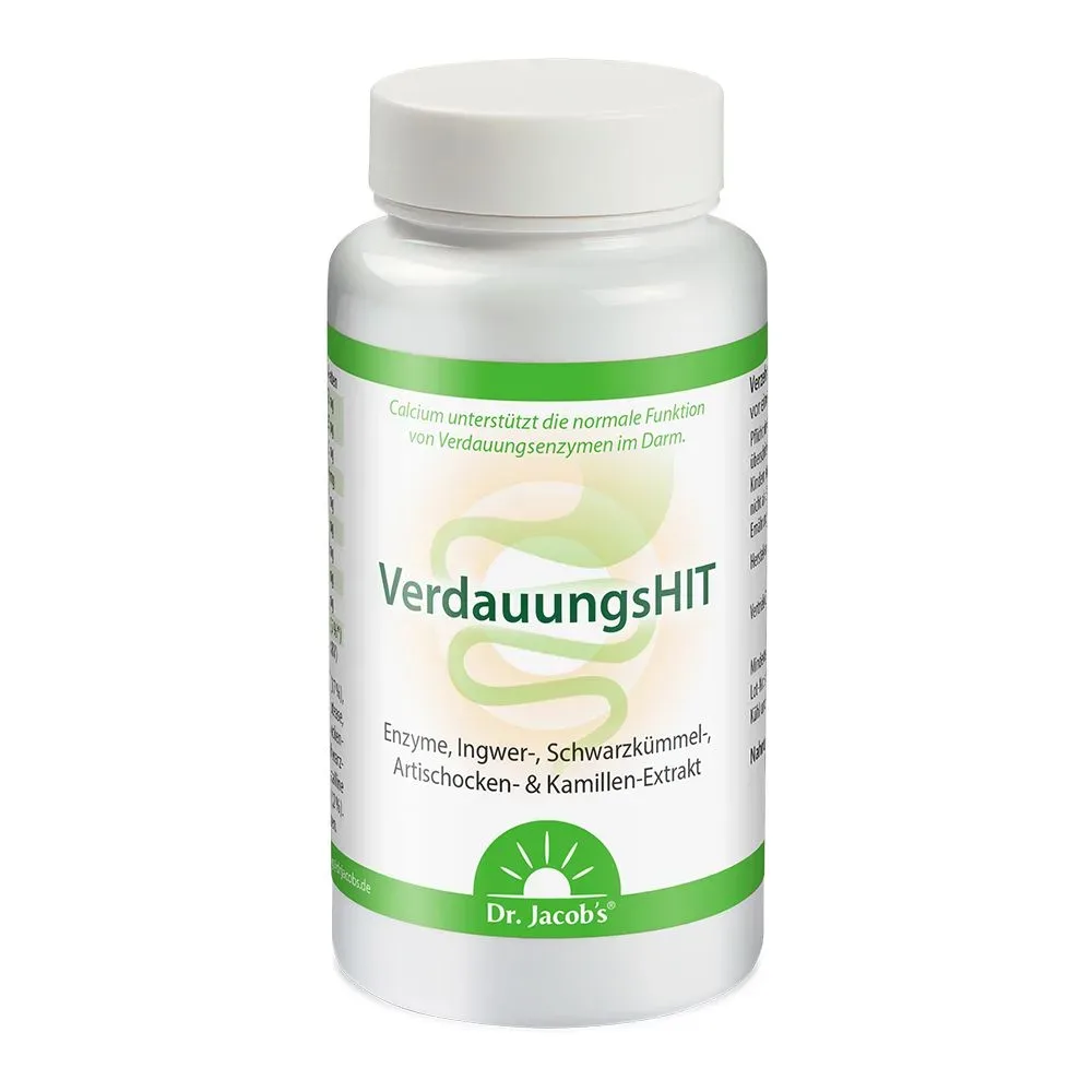 Dr.Jacob's VerdauungsHIT Enzyme Ingwer Schwarzkümmel Artischocke Kamille Moringa