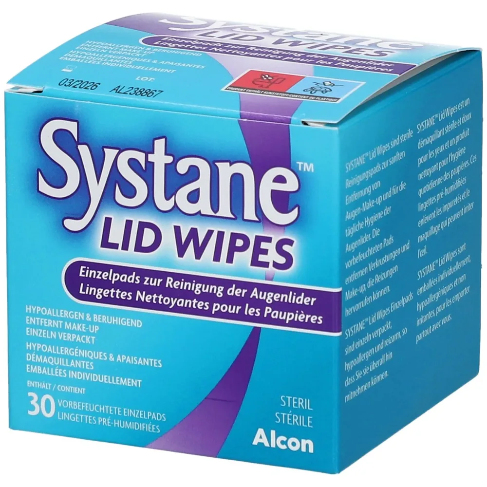 Systane Lid Wipes 30 Tücher | Augentropfen