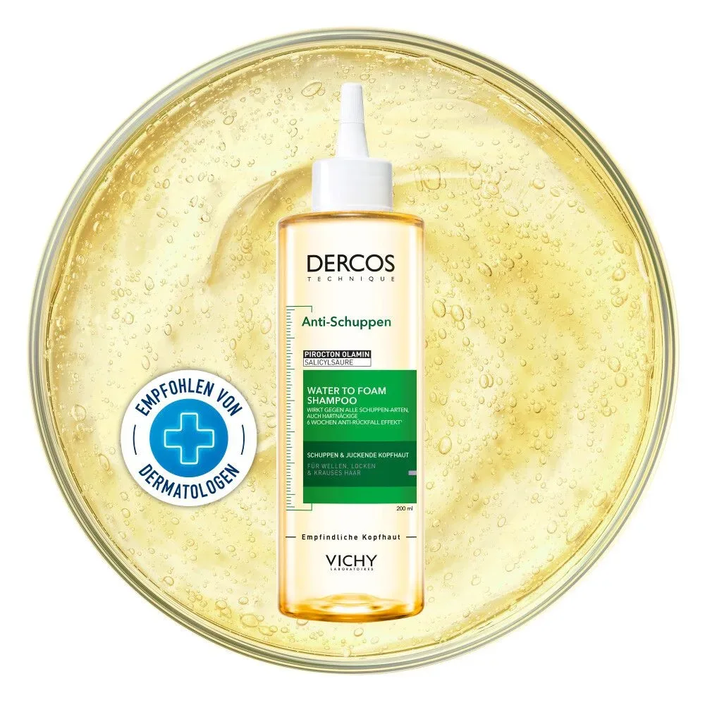 VICHY Dercos Anti-Schuppen Schaum-Fluid Shampoo für lockiges und krauses Haar (200ml)