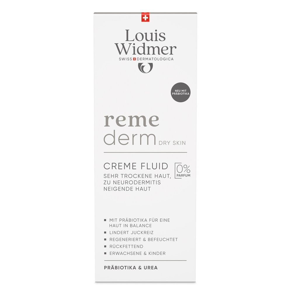 Louis Widmer - remederm Creme Fluid mit Probiotika ohne Parfum, 200 ml