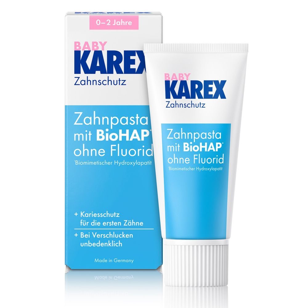 Baby Karex Zahnpasta Karies-Schutz mit BioHAP* als Einstieg in die tägliche Zahnpflege-Routine