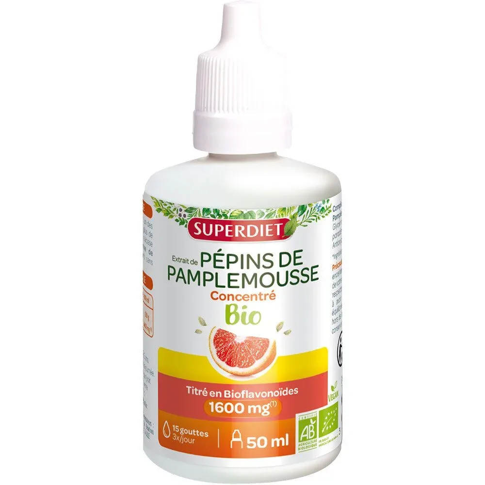 Superdiet Grapefruitkernextrakt 1600 mg BIO