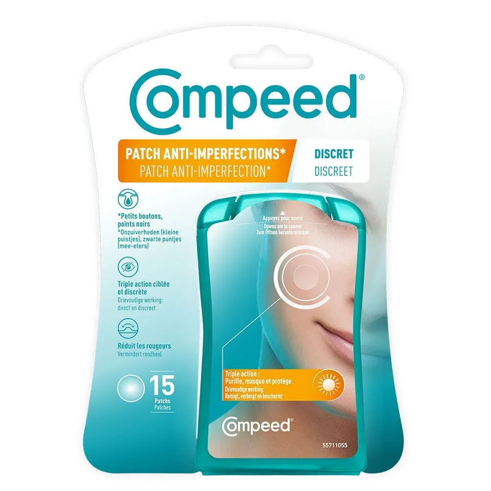 Compeed® - Pflaster gegen Unreinheiten discrets - Pflaster Hydrokolloide - 15 Pflaster