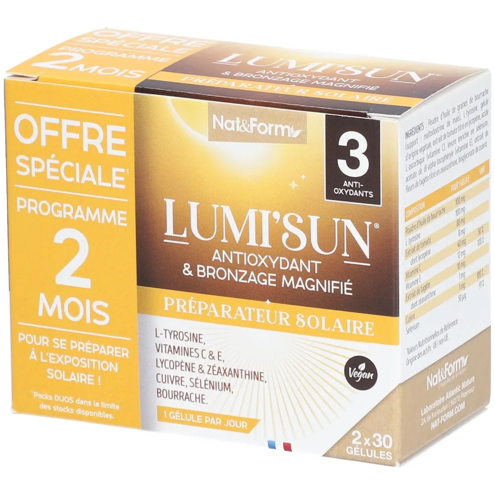 Nat&Form Lumi'Sun® Sonnenschutzpräparat in Kapseln