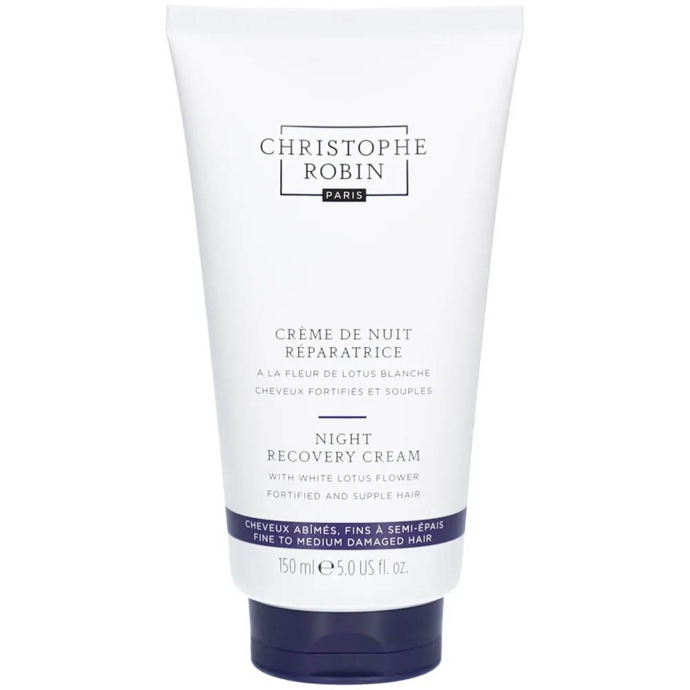 Christophe Robin - Repariende Haarcreme für die Nacht mit weisser Lotusblüte, 150  ml