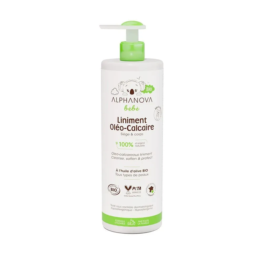 ALPHANOVA Bébé Liniment oléo-calcaire, Lotion Bio (400ml)