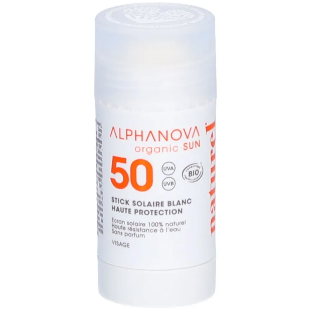Alphanova Sonnenschutzstift Weiß Spf50