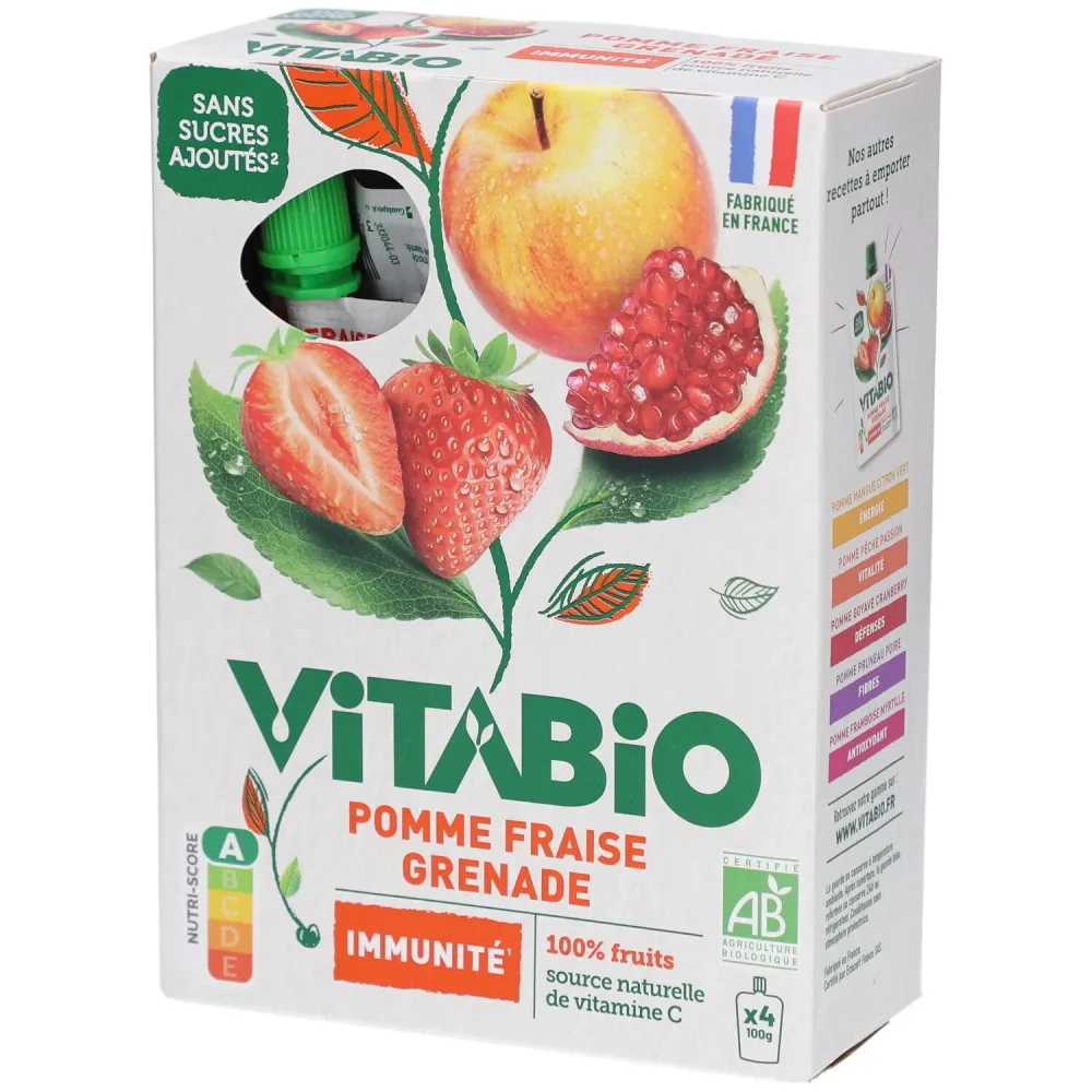 Vitabio Fruchtflaschen Apfel Erdbeere Granatapfel