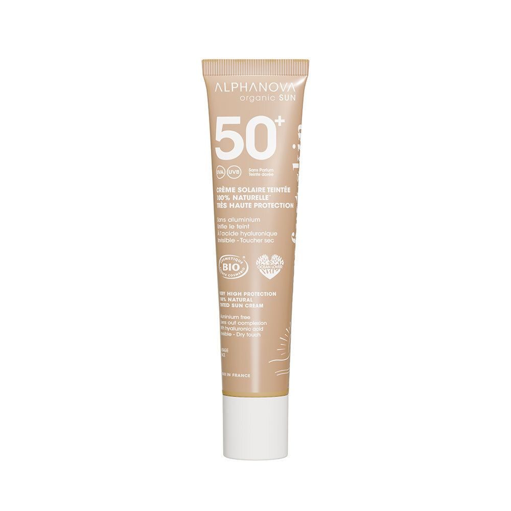 Alphanova Getönte Sonnencreme in Gold, LSF 50+