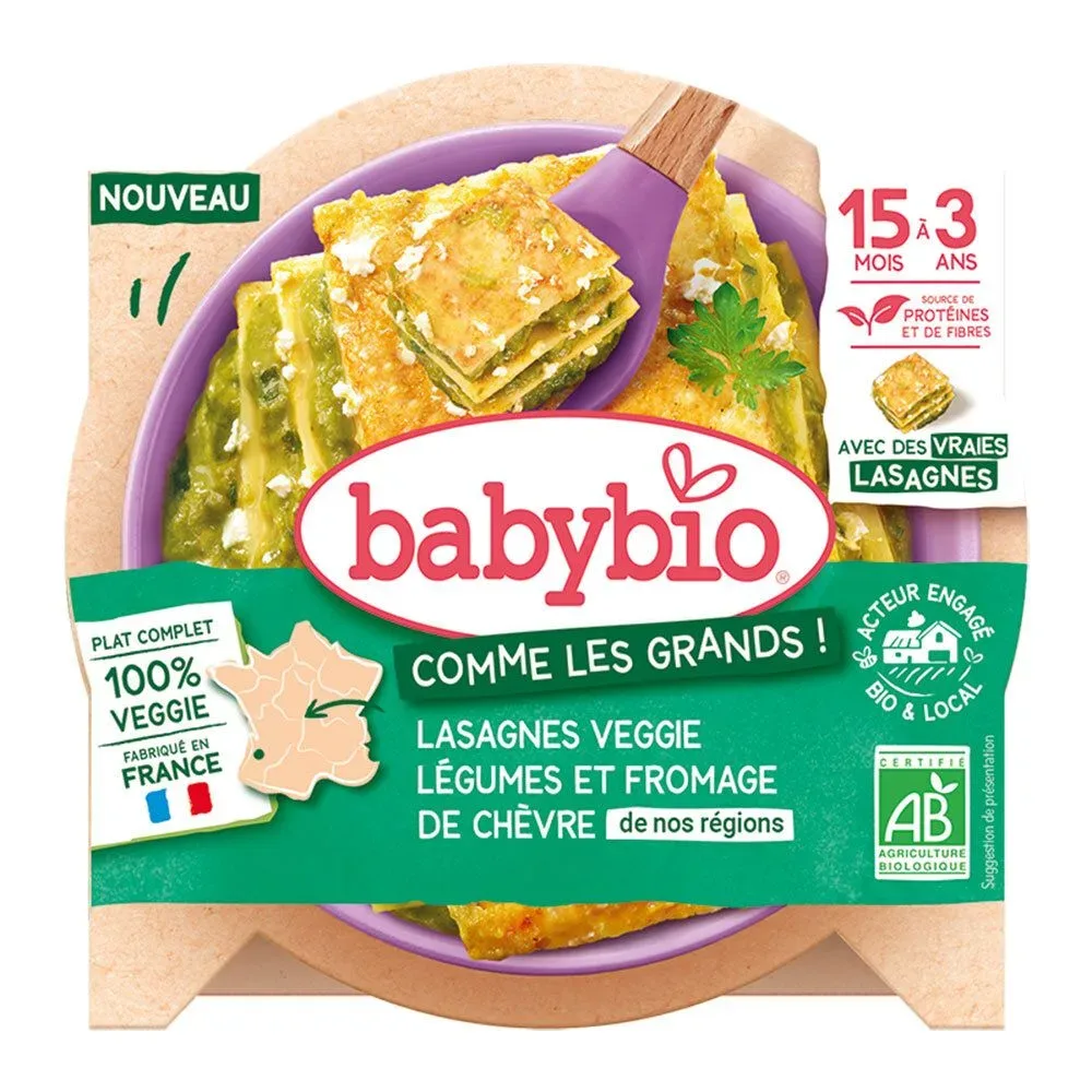 Babybio Veggie-Lasagne mit Gemüse und Ziegenkäse aus unserer Region