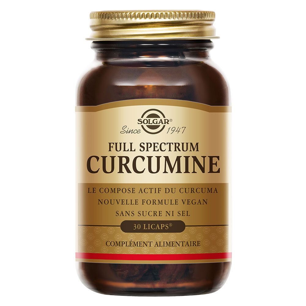 Solgar Full Spectrum Curcumin ? 30 Kapseln mit hoch bioverfügbarem Kurkumaextrakt