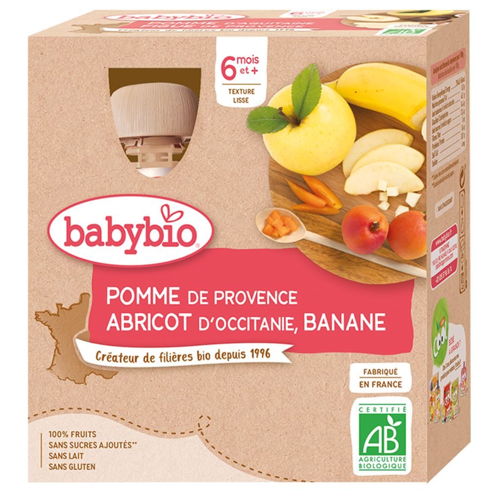 Babybio Pomme & Abricot D'occitanie Banane 6 Monate