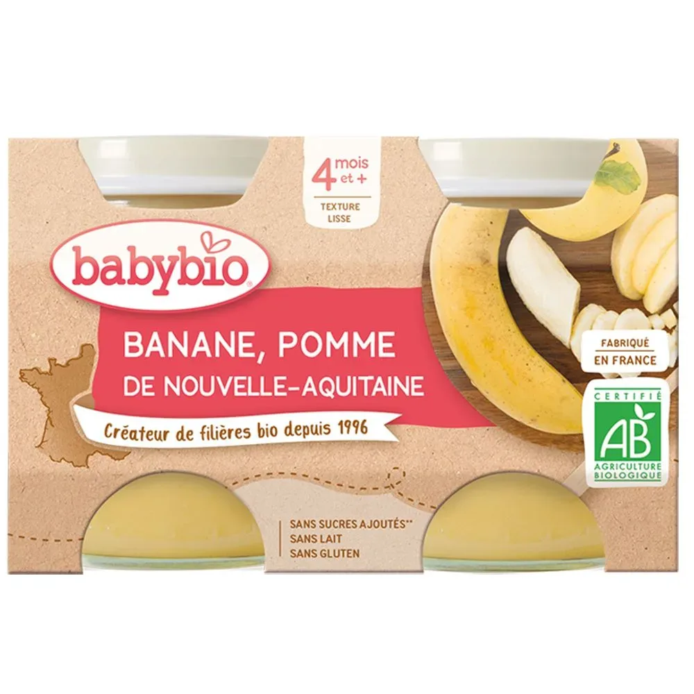 Babybio Banane Pomme DE Nouvelle-Aquitaine ab 4 Monaten
