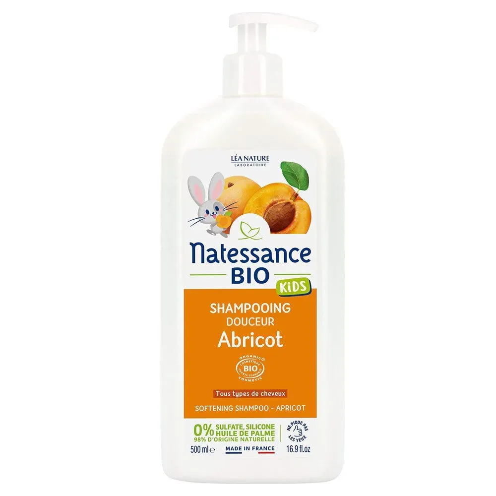 Natessance Kinder Shampoo mit Aprikosenöl Ohne Sulfate