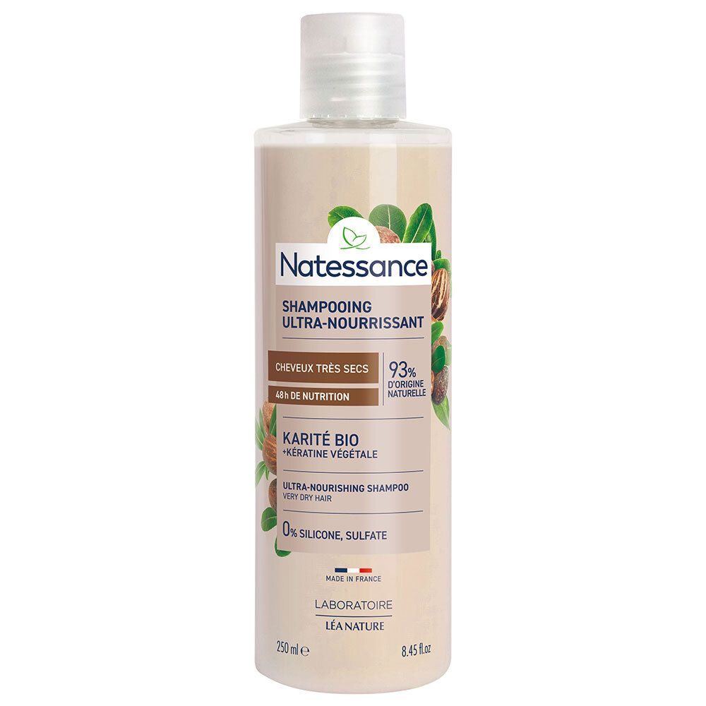 Natessance Creme Shampoo Karité und pflanzliches Keratin