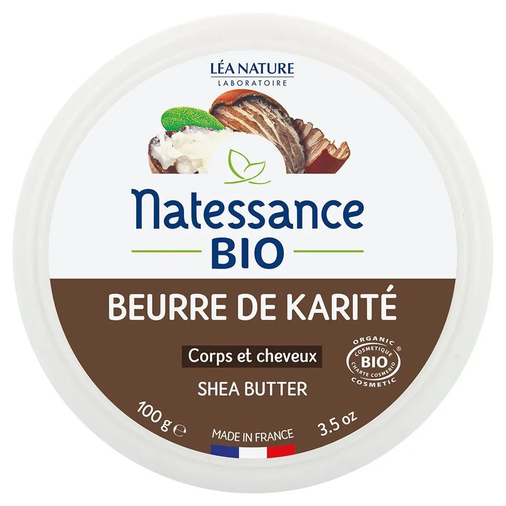 Natessance Bio Shea Butter 100 % Pur ohne Parfum Gesicht Körper Haare