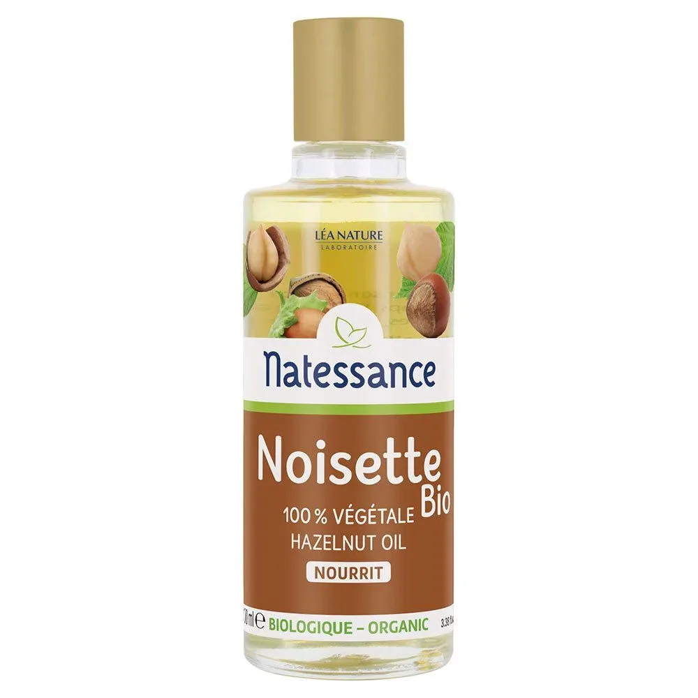 Natessance Bio Haselnussöl 100 % Reines Nährendes Gesicht und Körper