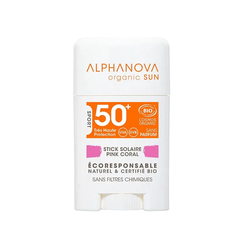 Alphanova Solar Stick Rose Très Haute Protection Visage Spf50+
