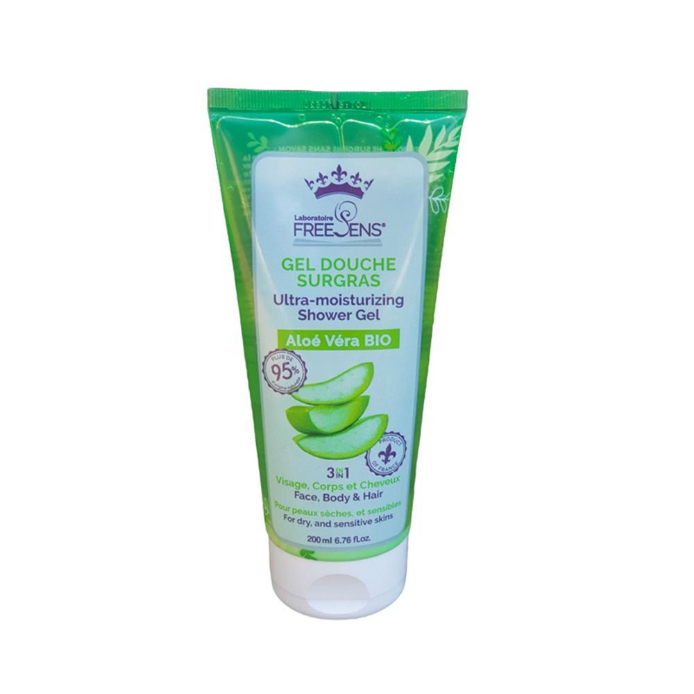 Freesens® Gel douche surgras 3 en 1 - Aloé Véra bio