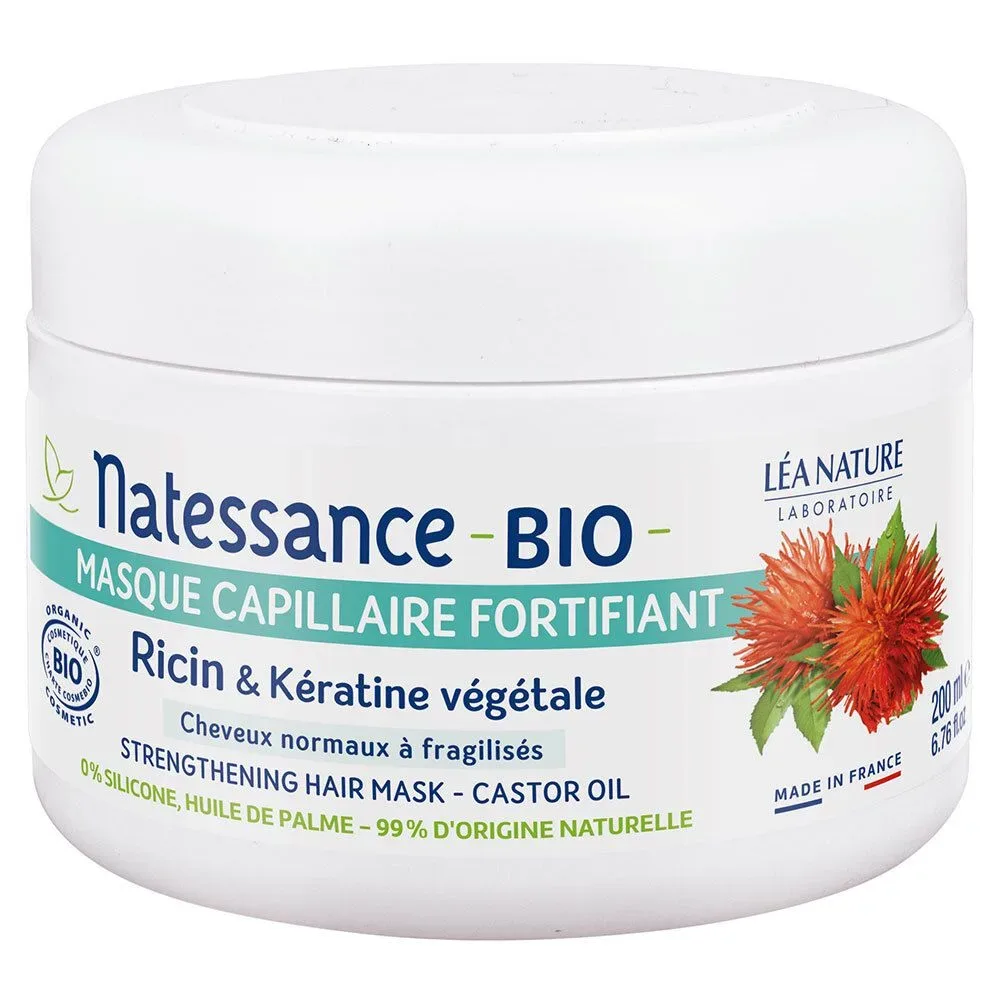 Natessance Stärkende Haarmaske mit Bio-Rizinus und pflanzlichem Keratin
