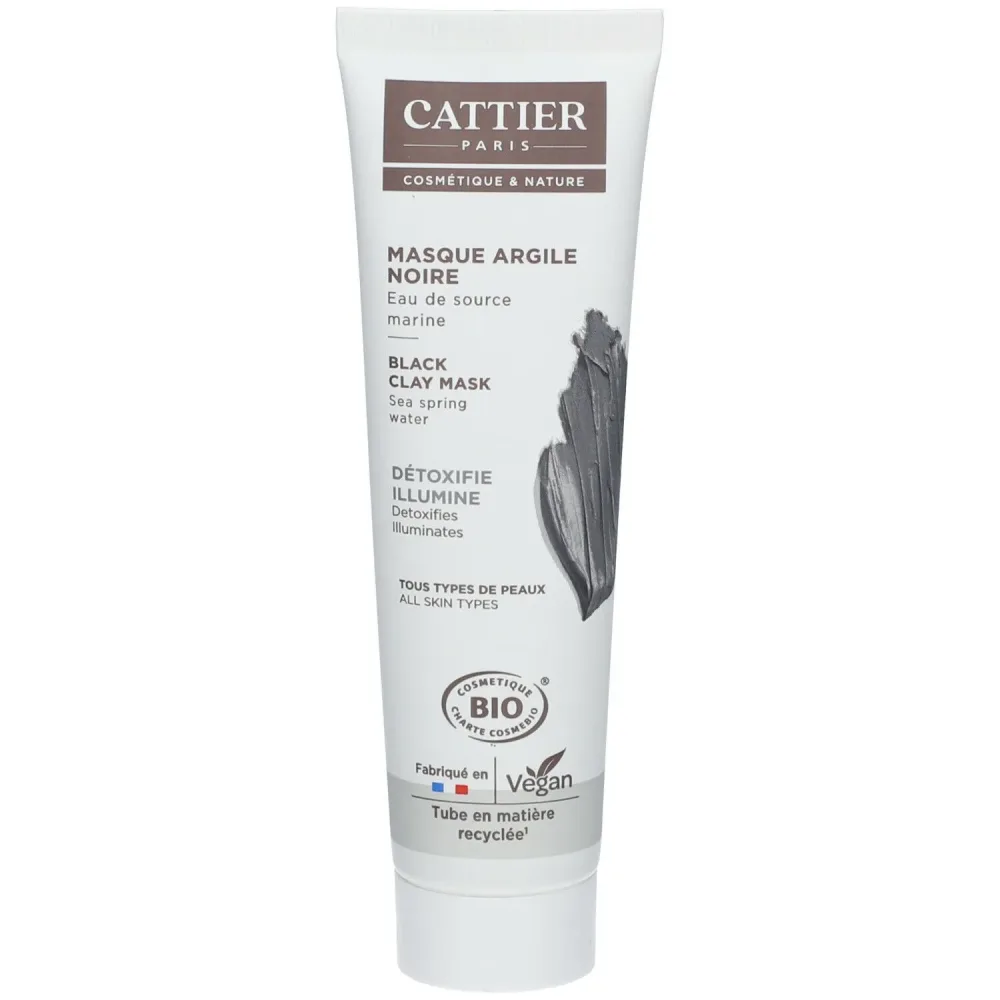Cattier Maske mit schwarzer Bio-Tonerde