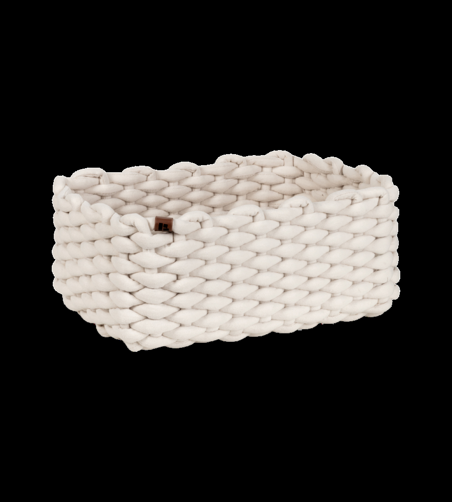 BASKET Aufbewahrungskorb Weiss M -  35x25x14cm